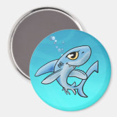 Toothy Grin Cartoon Shark Magnet (Vorderseite/Rückseite)