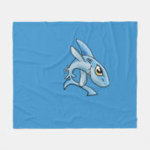 Toothy Grin Shark Fleece Blanket (Vorderseite (Horizontal))
