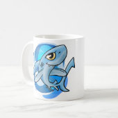 Toothy Grinning Shark Kaffeetasse (Vorderseite Links)