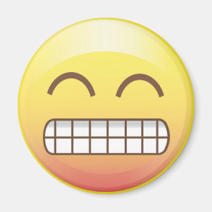 Toothy Lächeln-Gelb Emoji Magnet