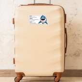 Toothy Shark Luggage ID Aufkleber
