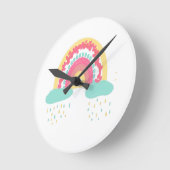 Tootsie Fruchtsäge Rainbow Round Clock Runde Wanduhr (Winkel)