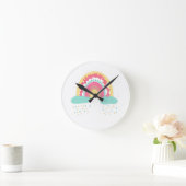 Tootsie Fruchtsäge Rainbow Round Clock Runde Wanduhr (Zuhause)