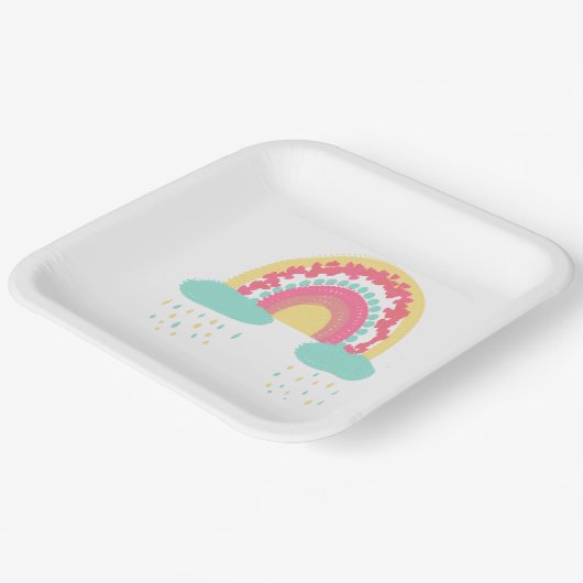 Tootsie Fruity Rainbow Paper Plate Pappteller (Gewinkelt)