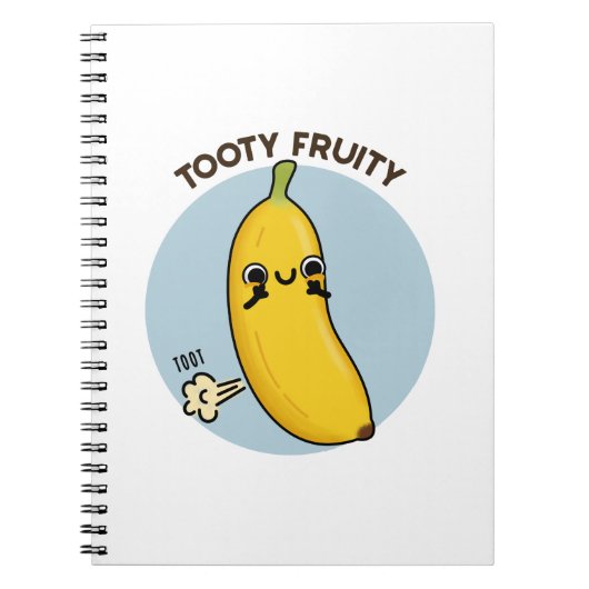 Tooty Fruity Funny Banana Frucht Puff Notizblock (Vorderseite)