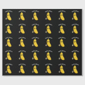 Tooty Fruity Funny Banana Frucht Pun Dark BG Geschenkpapier (Flach)