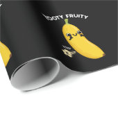 Tooty Fruity Funny Banana Frucht Pun Dark BG Geschenkpapier (Rolleneckpunkt)