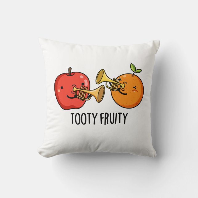 Tooty Fruity Funny Fruit Musician Puff Kissen (Vorderseite)