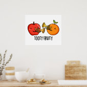 Tooty Fruity Funny Fruit Musician Puff Poster (Küche)