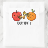 Tooty Fruity Funny Fruit Musician Puff Rechteckiger Aufkleber (Tasche)