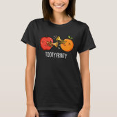Tooty Fruity Funny Fruit Musiker Puck Dark BG T-Shirt (Vorderseite)