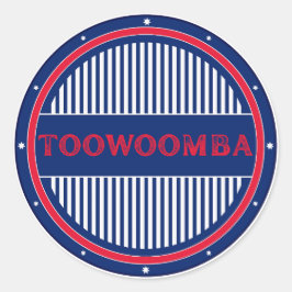 Toowoomba City Pride Emblem – Australian Identity Runder Aufkleber