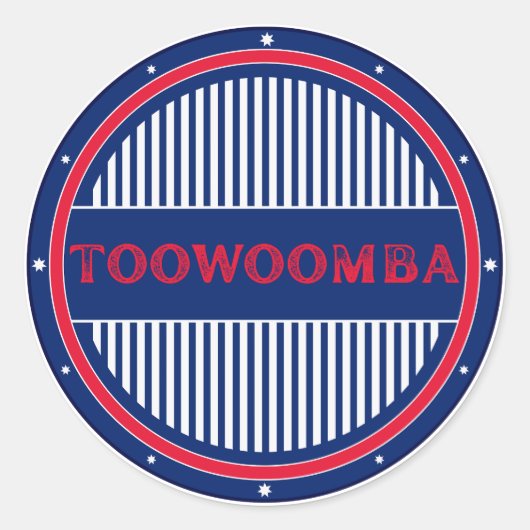 Toowoomba City Pride Emblem – Australian Identity Runder Aufkleber (Vorderseite)
