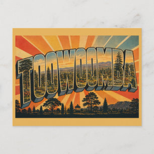 Toowoomba Queensland Garten Vintage Kunst Postkarte