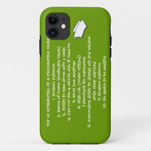 Top 10 Attribute eines psychiatrischen Krankenpfle Case-Mate iPhone Hülle (Rückseite)