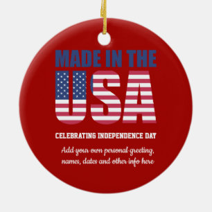 Top 10 Gründe zur LIEBE USA Patriotic Personalisie Keramik Ornament