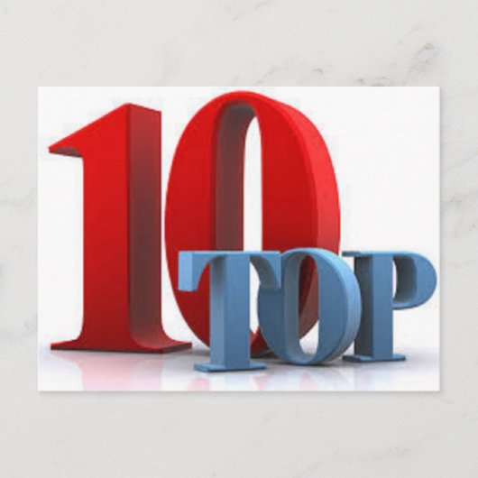 Top 10 Postkarte (Vorderseite)