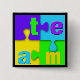 Top 10 Preis! Team-Puzzlespiel-Buttone Button