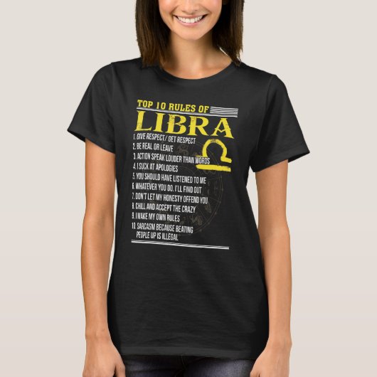 Top 10 Regeln der Libra 23. September - Okt 23 Kön (Vorderseite)