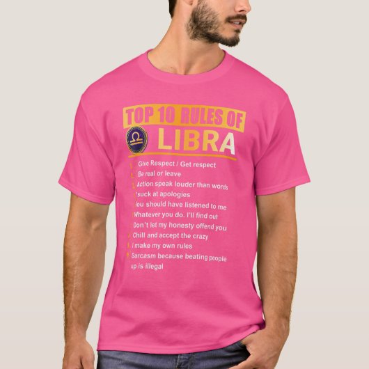 Top 10 Regeln für Libra Zodiac Geburtstag (Vorderseite)