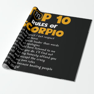 Top 10 Rules of Scorpio Birthday Gifts Geschenkpapier