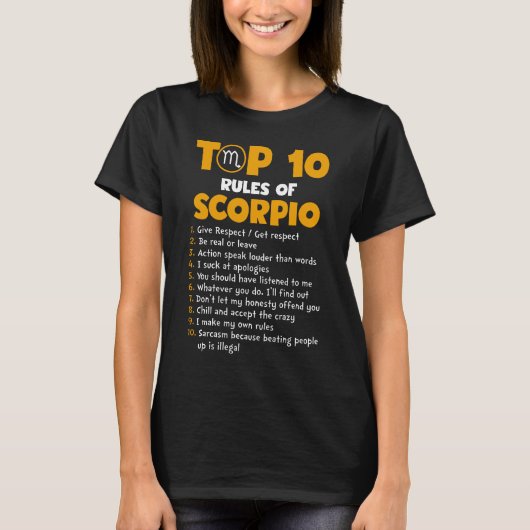 Top 10 Rules of Scorpio Birthday Ohrs (Vorderseite)
