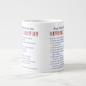 Top 10 Zeichen Sie sind ein orthodoxes Christlich Jumbo-Tasse (Vorderseite)
