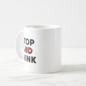 Top A Twink (Stopp and Think) Funny Kaffeetasse (Vorderseite Links)