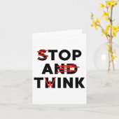 Top A Twink (Stopp and Think) Funny Karte (Gelbe Blume)