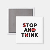 Top A Twink (Stopp and Think) Funny Magnet (Vorderseite/Rückseite)