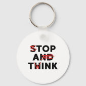 Top A Twink (Stopp and Think) Funny Schlüsselanhänger (Vorderseite)