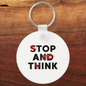 Top A Twink (Stopp and Think) Funny Schlüsselanhänger (Vorderseite)