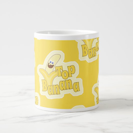 Top Banana Fun Motivierend-Gelb-Toon-Muster Jumbo-Tasse (Vorderseite)