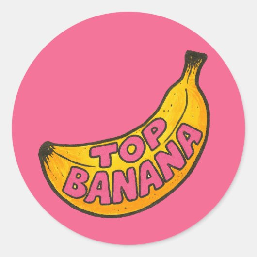 Top Banana Runder Aufkleber (Vorderseite)
