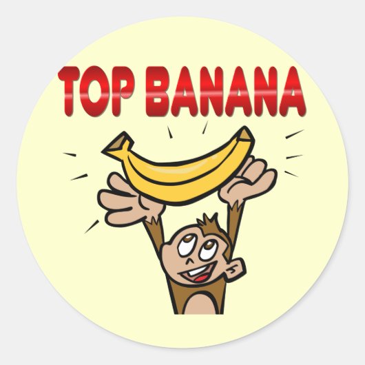 Top Banana Runder Aufkleber (Vorderseite)