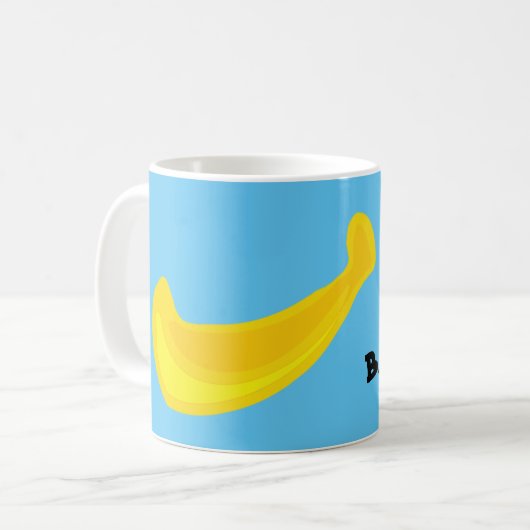 Top Banane! Niedliche Banane. Dein Name. Kaffeetasse (Vorderseite Links)