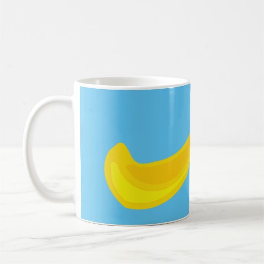 Top Banane! Niedliche Banane. Dein Name. Kaffeetasse (Links)