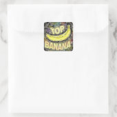 Top Banane. Quadratischer Aufkleber (Tasche)