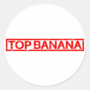 Top-Bananenmarkt-Briefmarke Runder Aufkleber