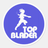 Top Blader Logo Runder Aufkleber (Vorderseite)