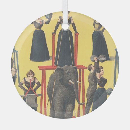 TOP Bodybuilding Girl Glass Ornament Aus Glas (Vorderseite)