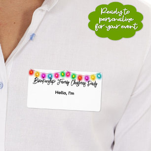 Top Border Christmas Lights Paper Name Markierung