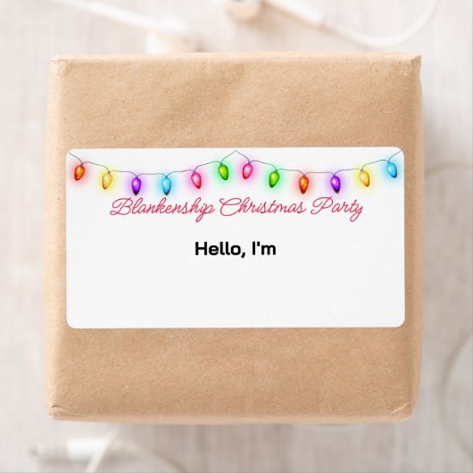 Top Border Christmas Lights Paper Name Markierung (Insitu)