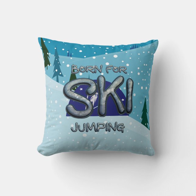 TOP Born for Ski Jumping Kissen (Vorderseite)