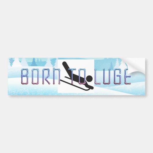 TOP Born to Luge Autoaufkleber (Vorne)