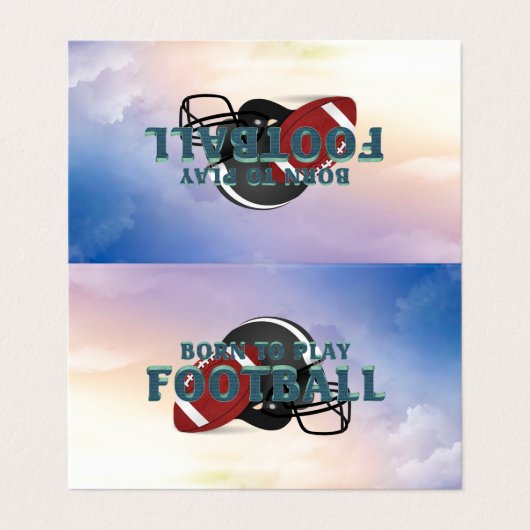 TOP Born to Play Football Visitenkarten (Außenseite Aufgefaltet)