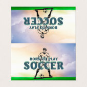 TOP Born to Play Soccer Visitenkarten (Außenseite Aufgefaltet)