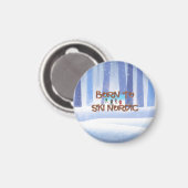 TOP Born to Ski Nordic Magnet (Vorderseite/Rückseite)