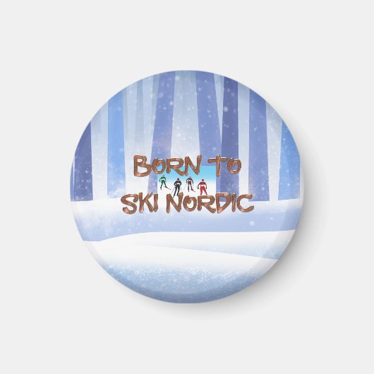 TOP Born to Ski Nordic Magnet (Vorne)