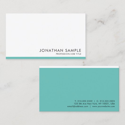 Top Business Cards Elegantes einfaches Template Visitenkarte (Vorne/Hinten)